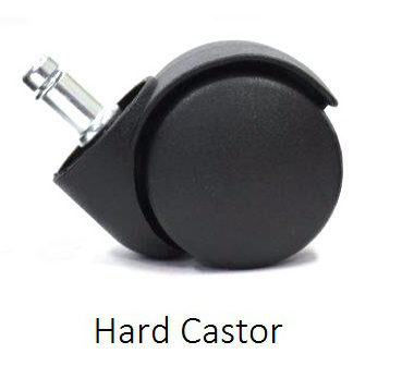 Hard castor for office chairs