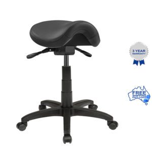 Black saddle stool