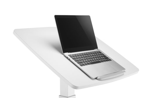 Yogi White tilt portable desk with Laptop