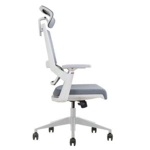 Zee7 Grey Mesh Office Chair Side View