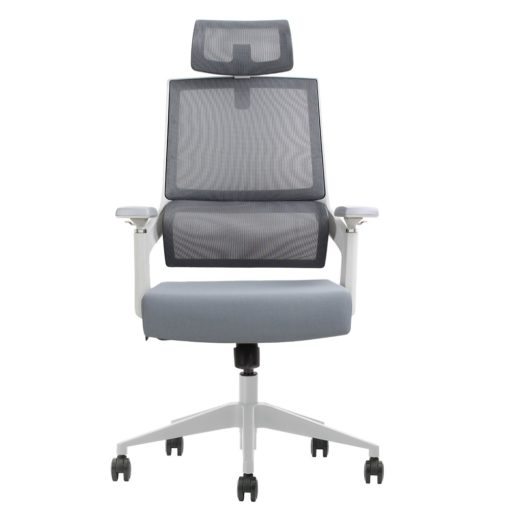 Zee7 Grey Mesh Office Chair Front View