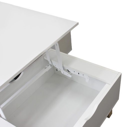 Flat White Multipurpose Coffee Desk Side shelf storage